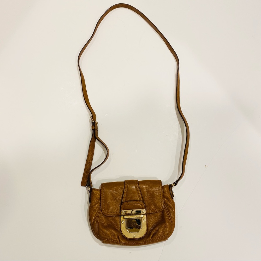 Michael Kors Charlton Brown Leather Crossbody Bag View 3